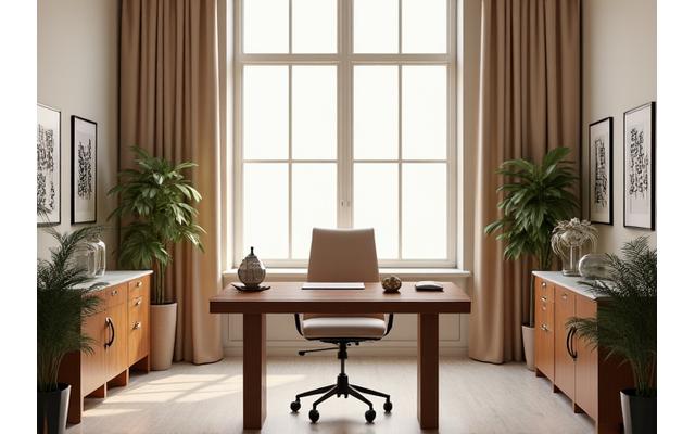 Interiør av Pennestrek Interiørs kontor i Oslo