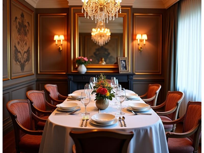 Detaljbilde av Klassisk Eleganse i Oslo, spisestue