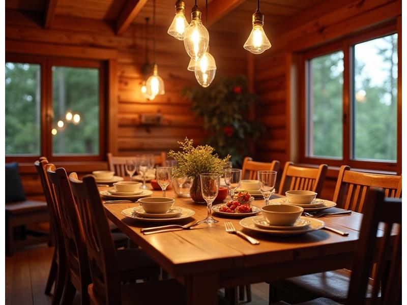 Detaljbilde av Varm Hytteatmosfære, spisekrok