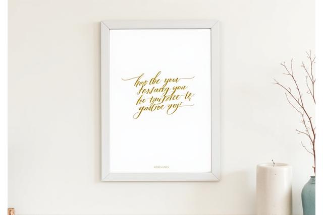 Kalligrafi-inspirert interiør og kunst